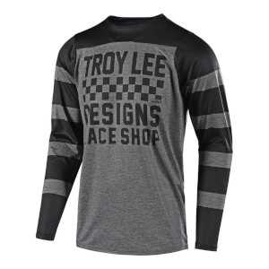 Troy Lee Designs Skyline Long Sleeve Checker Jersey - Grey/Black