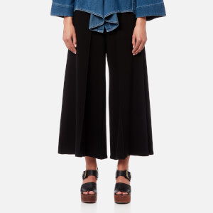 MM6 Maison Margiela Women's Structured Twill Jersey Trousers - Black