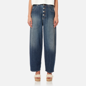MM6 Maison Margiela Women's Button Fly Jeans - Medium Blue