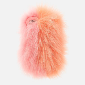 Charlotte Simone Women's Phone Fluff iPhone Case - Pastel Pink/Apricot