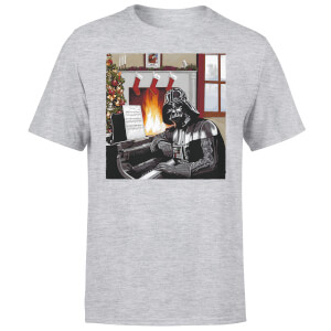 T-Shirt de Noël Dark Vador Pianiste Star Wars - Gris