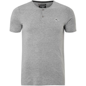 Le Shark Men's Cook Button Neck T-Shirt - Light Grey Marl
