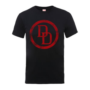 Marvel Comics Daredevil Distressed Circle Logo Men's Black T-Shirt