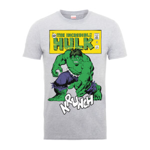 T-Shirt Homme Krunch Abîmé - Incroyable Hulk - Marvel Comics - Gris
