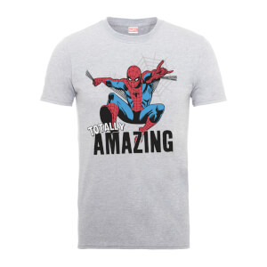 T-Shirt Homme Totally Amazing - Spider Man - Marvel Comics - Gris
