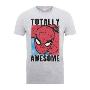 T-Shirt Homme Totally Awesome - Spider Man - Marvel Comics - Gris