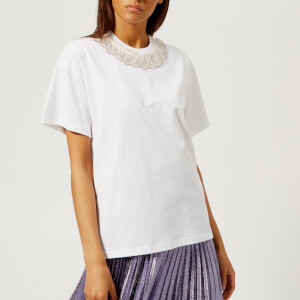 Christopher Kane Women's Ruffle Trim T-Shirt - White