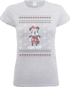 Disney Mickey Mouse Mickey Wrapped Up Women's Grey T-Shirt