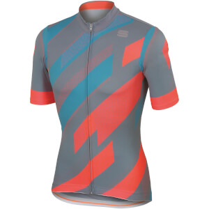 Sportful Volt Jersey - Tradewinds/Blue Niagara/Coral Fluo