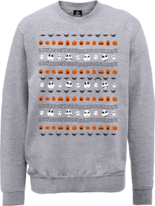 Disney The Nightmare Before Christmas Jack Pumpkin Faces Grey Sweatshirt
