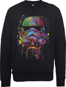 Sweat Homme Éclaboussures de Peinture Stormtrooper - Star Wars - Noir