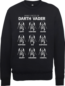 Sweat Homme Les Visages de Dark Vador - Star Wars - Noir