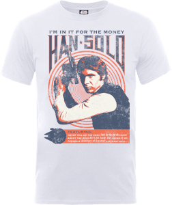 Star Wars Han Solo Retro Poster T-Shirt - White