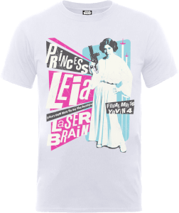 T-Shirt Homme Princess Leïa Rock Poster - Star Wars - Blanc