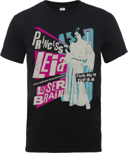 Star Wars Princess Leia Rock Poster T-Shirt - Black
