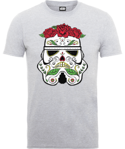 Star Wars Day Of The Dead Stormtrooper T-Shirt - Grey