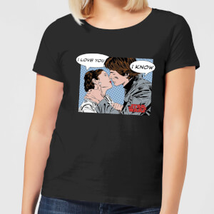 T-Shirt Femme Leia Han Solo Love (Star Wars) - Noir