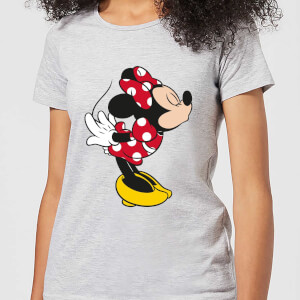 Disney Mickey Mouse Minnie Split Kiss Women's T-Shirt - Grey