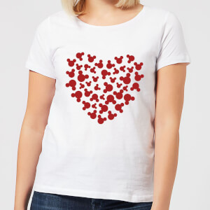 T-Shirt Femme Cœur Mickey Mouse (Disney) - Blanc
