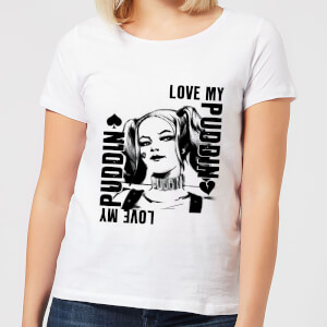 DC Comics Suicide Squad Harley Love Puddin Women's T-Shirt - White