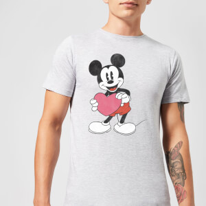 Camiseta Disney Mickey Mouse Regalo Corazón - Hombre - Gris