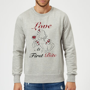 Disney Princess Snow White Love At First Bite Sweatshirt - Grey