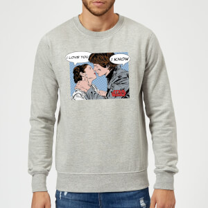 Sweat Homme Leia Han Solo Love (Star Wars) - Gris