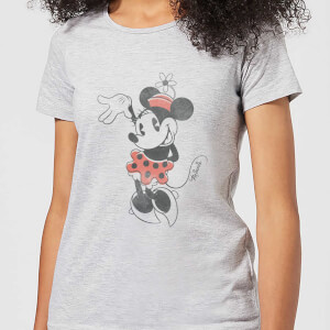 T-Shirt Femme Minnie Mouse fait Coucou (Disney) - Gris