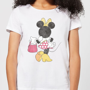 Disney Mickey Mouse Minnie Mouse Back Pose Women's T-Shirt - White