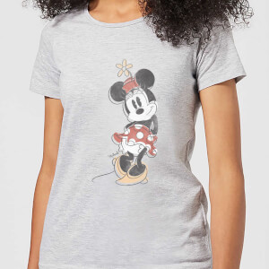 Disney Mickey Mouse Minnie Offset Women's T-Shirt - Grey