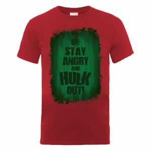 Camiseta Marvel Los Vengadores Hulk Stay Angry - Hombre - Rojo