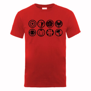 T-Shirt Homme Marvel Avengers Assemble - Team Icons - Rouge