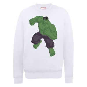 Marvel Avengers Assemble Hulk Pose Sweatshirt - White