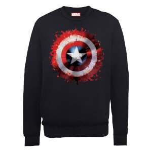 Felpa Marvel Avengers Assemble Captain America Art Shield - Nero