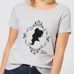 T-Shirt Femme Silhouette Belle - La Belle et la Bête (Disney) - Gris