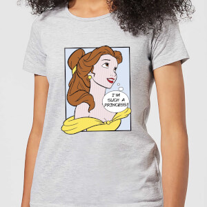 Disney Die Schöne und das Biest Prinzessin Pop Art Belle Damen T-Shirt - Grau