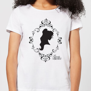 T-Shirt Femme Silhouette Belle - La Belle et la Bête (Disney) - Blanc