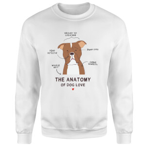 The Anatomy Of Dog Love Sweatshirt - White