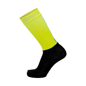 Santini Redux Aero Light High Socks - Yellow