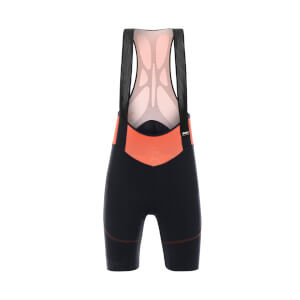 Santini Women's Volo Aero Light Bib Shorts - Nautica/Orange