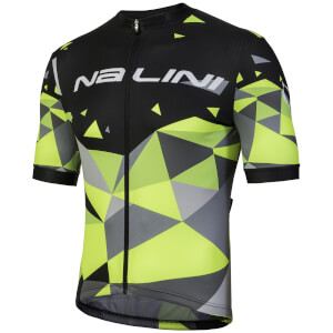 Nalini Discesa Short Sleeve Jersey - Black/Fluro