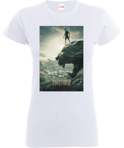 T-Shirt Black Panther Poster - Bianco - Donna