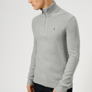 Polo Ralph Lauren Men's Half Zip Knit Jumper - Andover Grey Heather