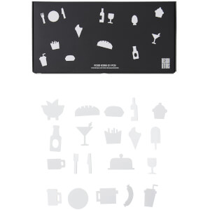 Design Letters Party Icons for Message Board - White