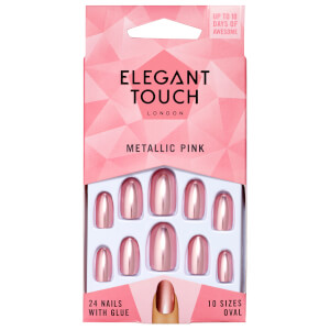 Uñas de color de Elegant Touch - Metallic Pink