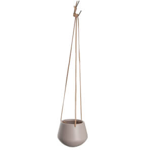 Present Time Small Skittle Ceramic Hanging Pot - Matt Light Pink