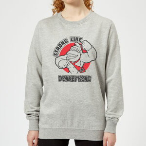 Nintendo Donkey Kong Strong Like Donkey Kong Women's Sweatshirt - Grey