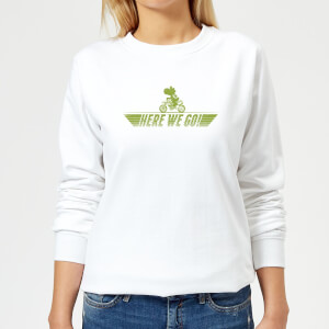 Sweat Femme Mario Kart Yoshi Here We Go - Nintendo - Blanc