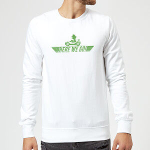 Nintendo Mario Kart Here We Go Luigi Sweatshirt - White
