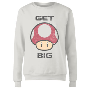 Nintendo Super Mario Get Big Mushroom Dames Trui - Wit
